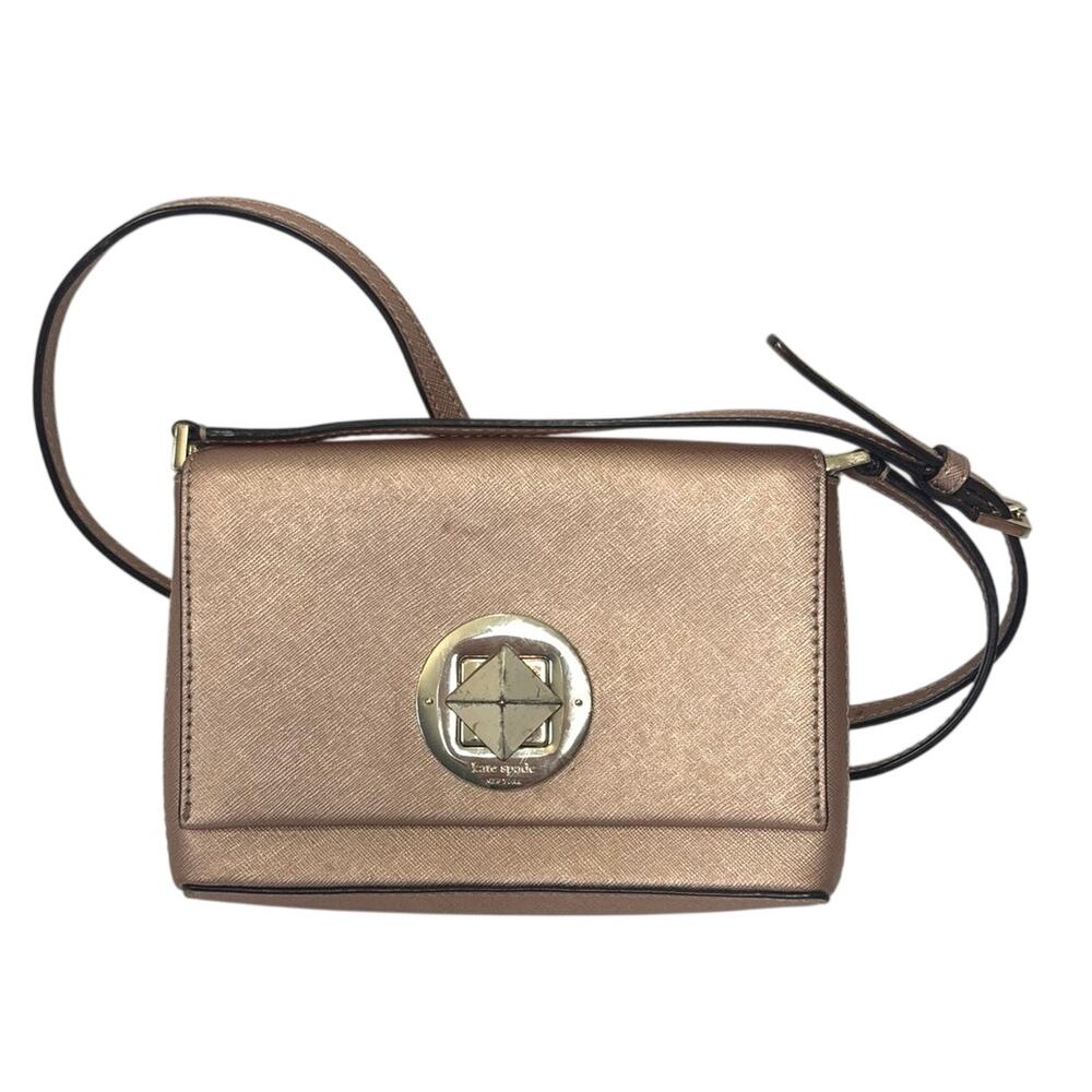 Kate Spade New York Newbury Lane Rose Gold Leather Crossbody Shoulder Bag